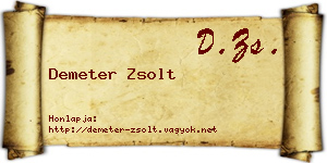 Demeter Zsolt névjegykártya